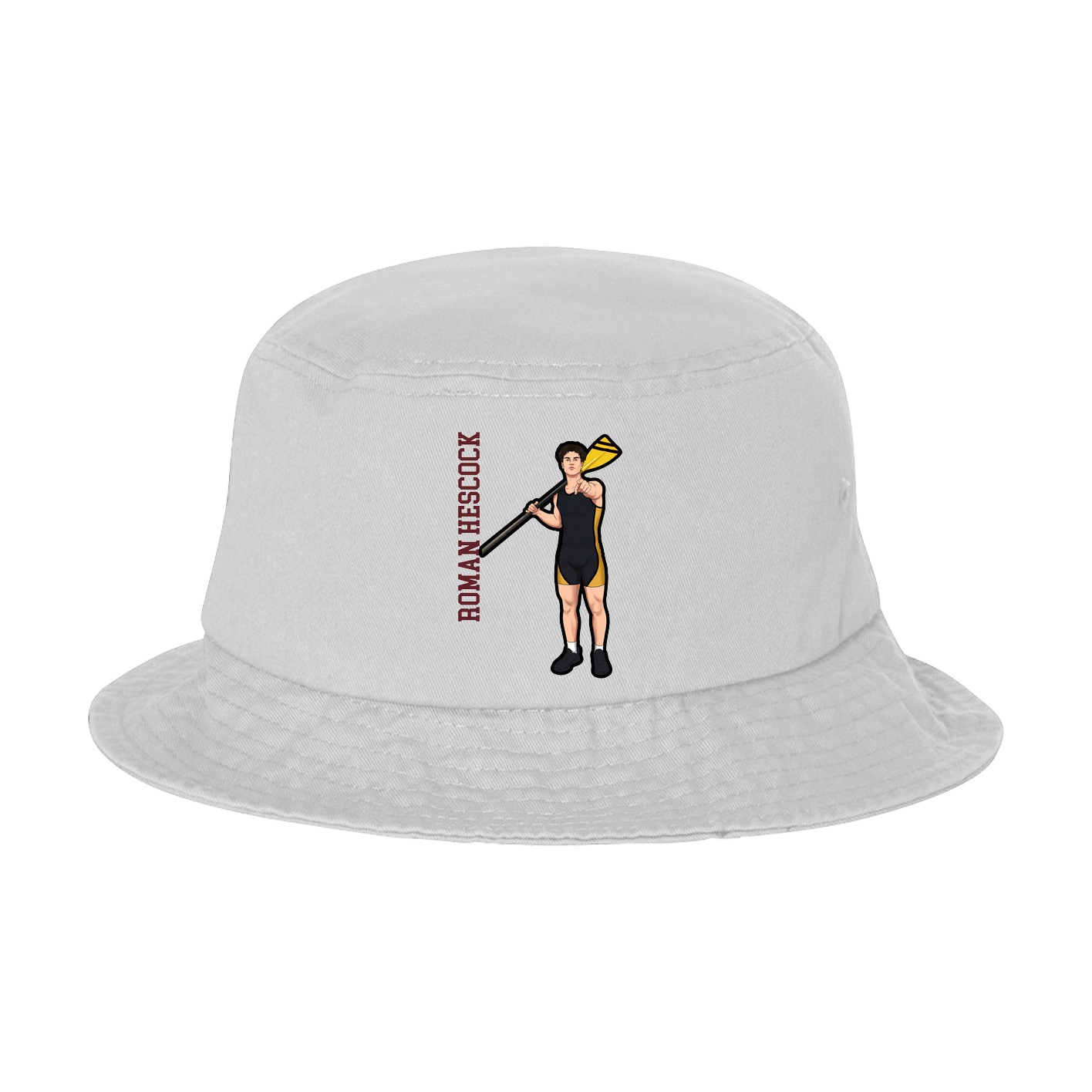 Bucket Cap — Name Vertical in White