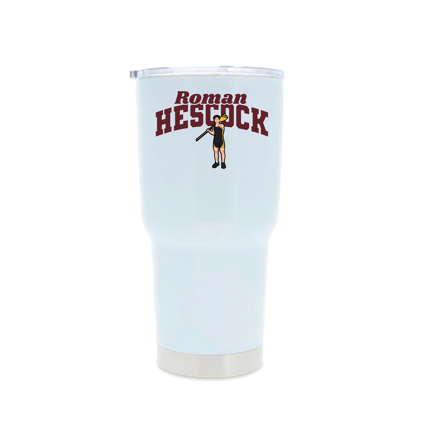30oz Stainless Steel Tumbler — Signature Arch in White