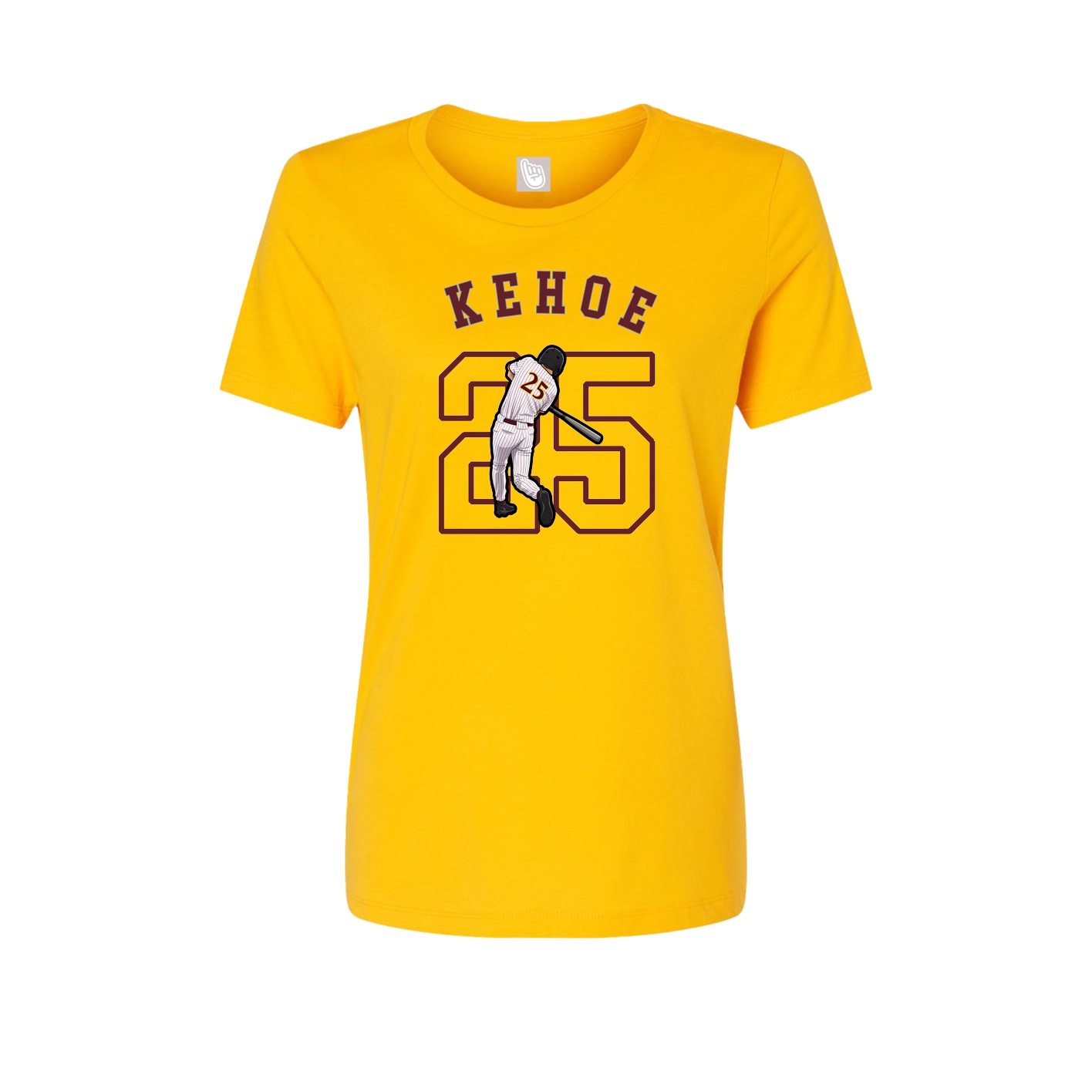 Fitted Women's Tee — Shirsey Arch in Gold