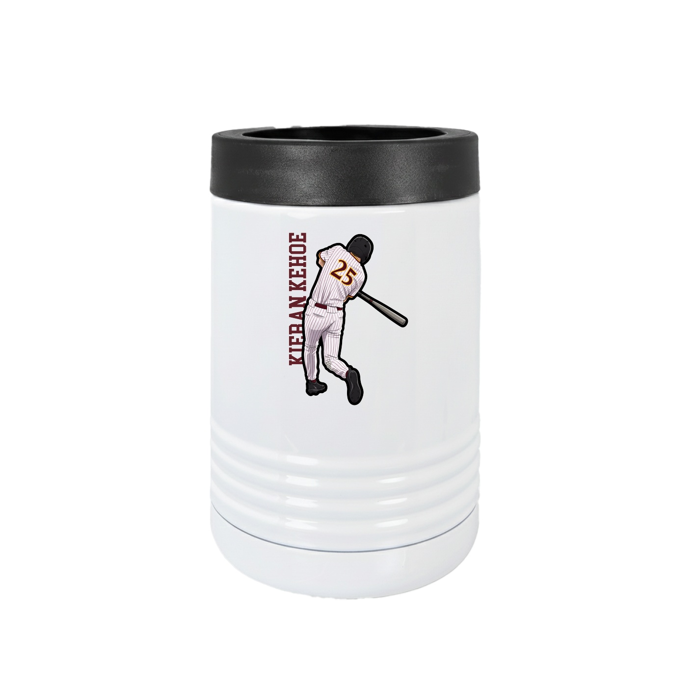 Beverage Holder — Name Vertical in White