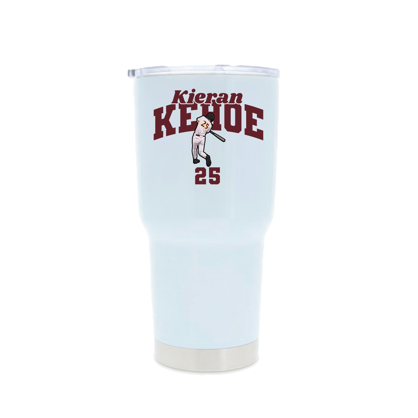 30oz Stainless Steel Tumbler — Signature Arch in White