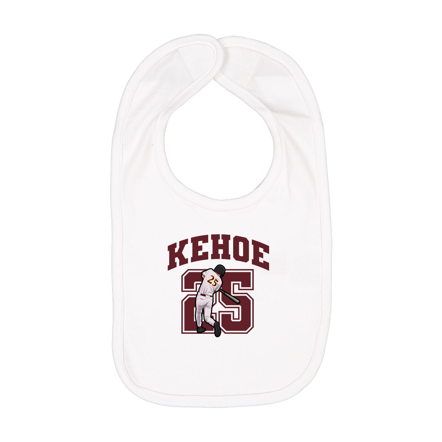 Infant Bib — Number in White