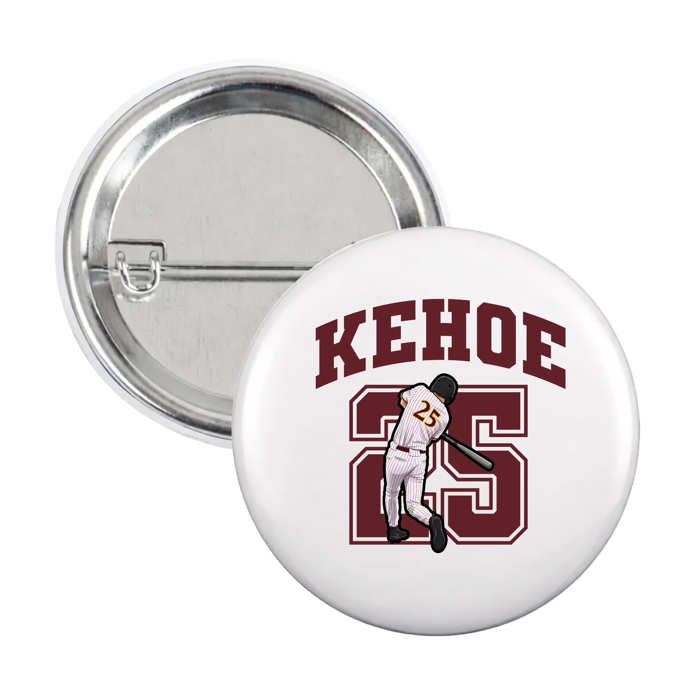 Game Day Button — Number in White