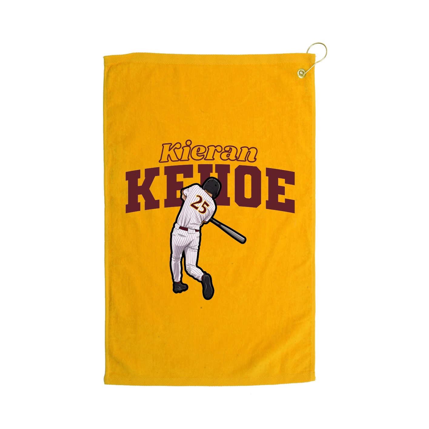 Golf Towel — Name Arch in Gold