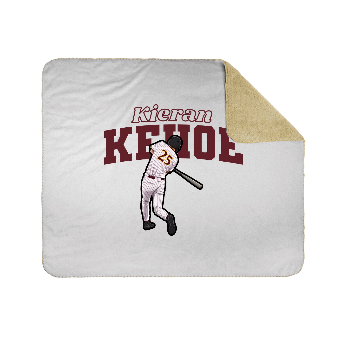 Throw Blanket — Name Arch in White
