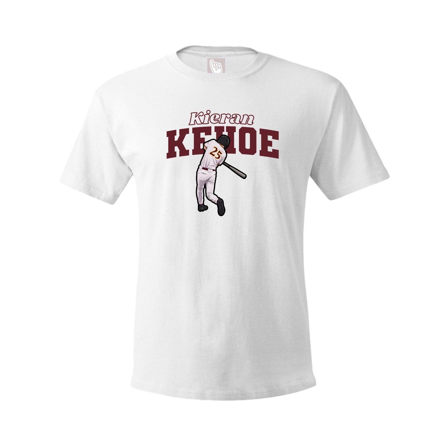 Youth Tee — Name Arch in White