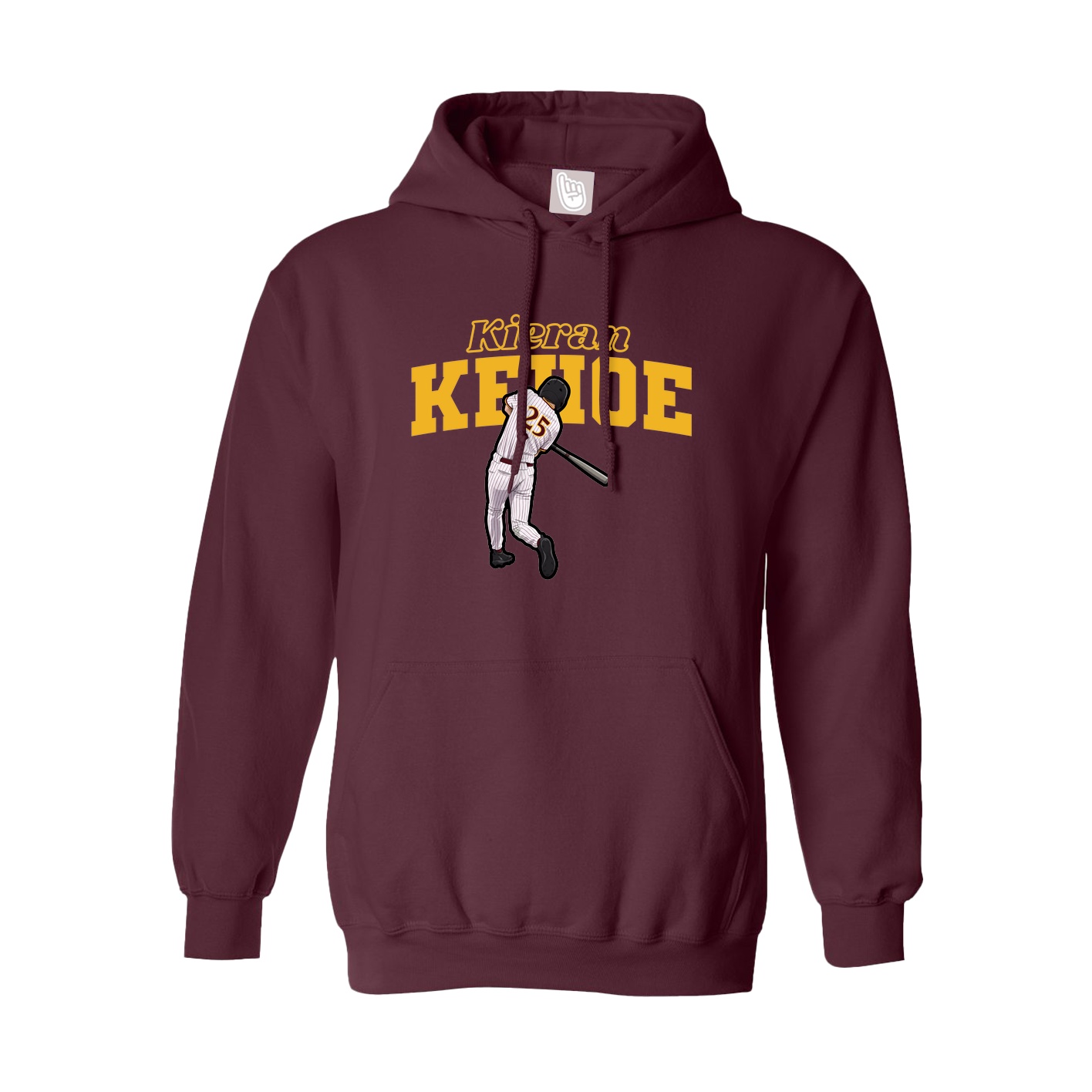 Hoodie — Name Arch in Maroon