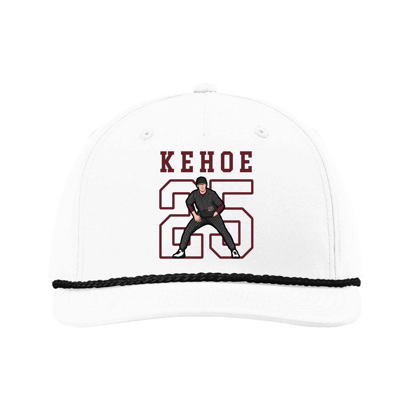 Five-Panel Classic Rope Cap — Shirsey in White