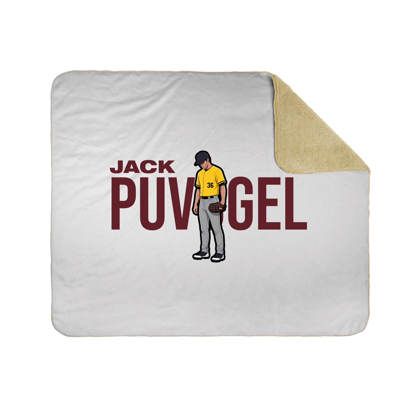Throw Blanket — Player Name in White