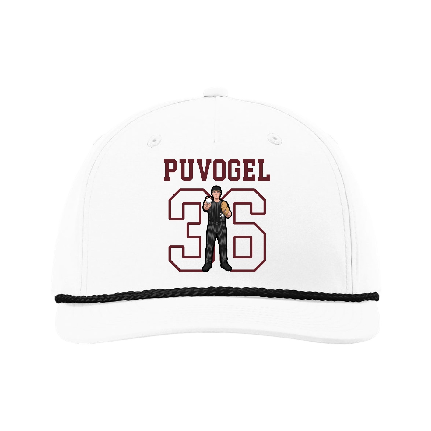 Five-Panel Classic Rope Cap — Shirsey in White