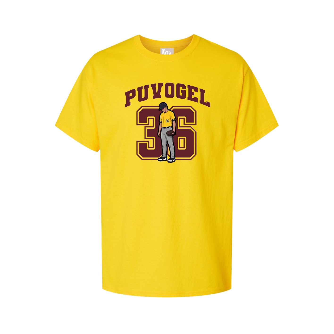 Youth Tee — Number in Gold