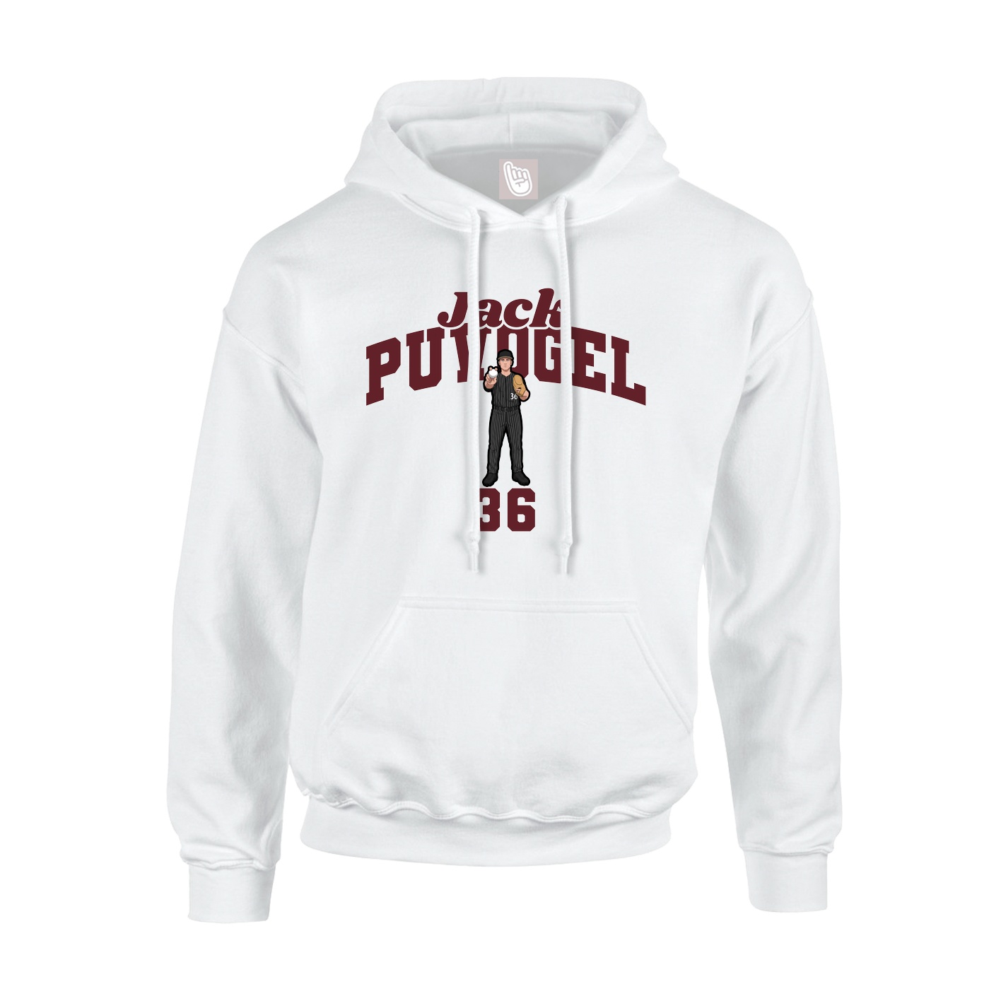 Hoodie — Signature Arch in White