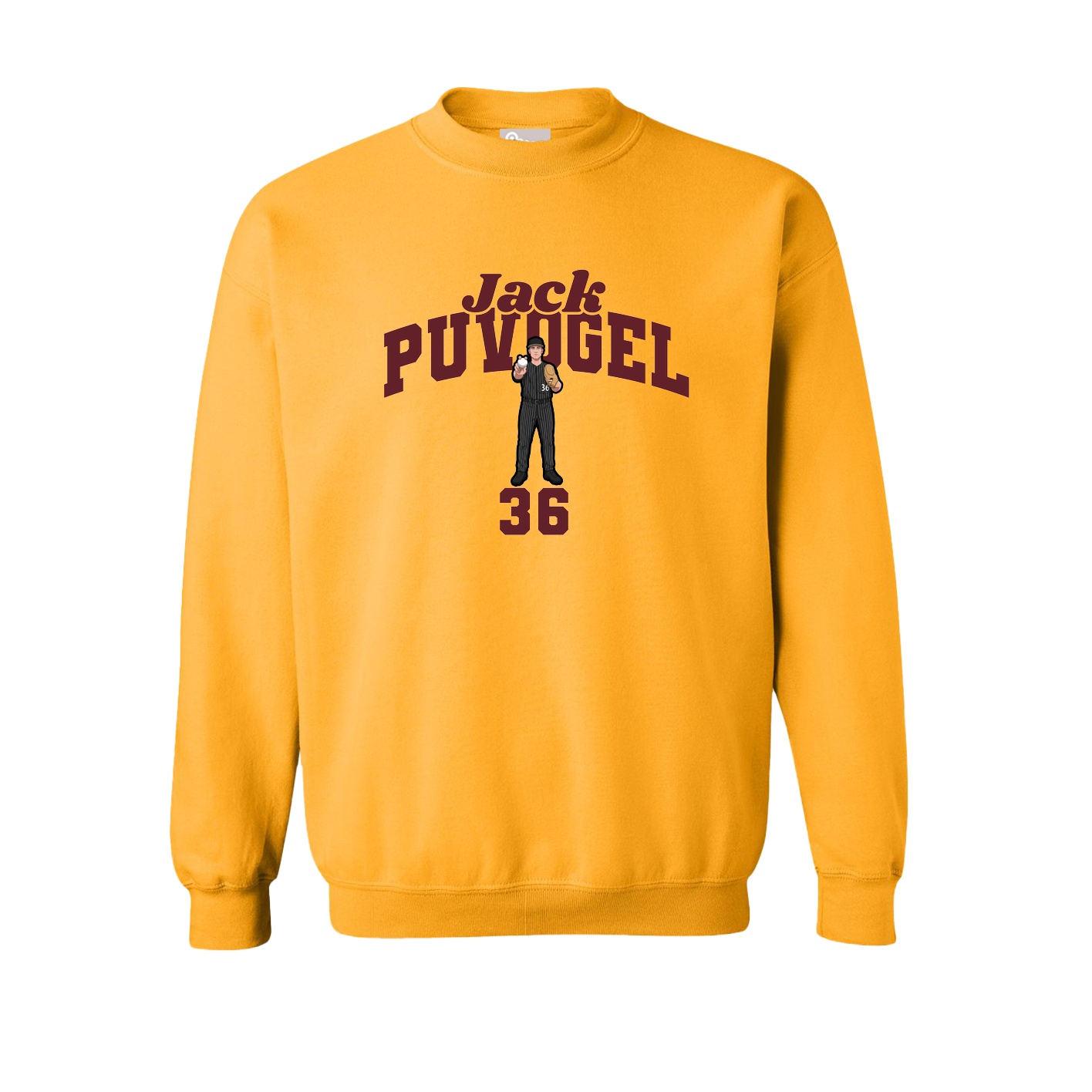 Fleece Crew — Signature Arch in Gold