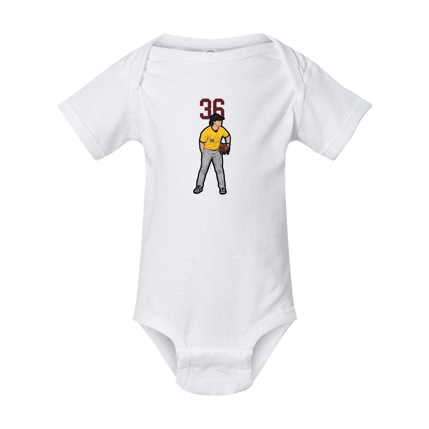 Baby Onesie — Number Top in White