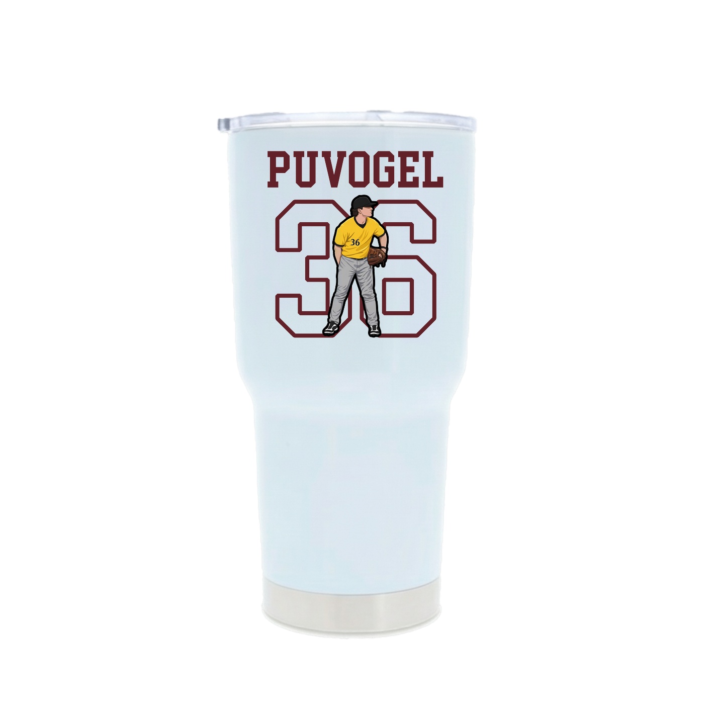 30oz Stainless Steel Tumbler — Shirsey in White