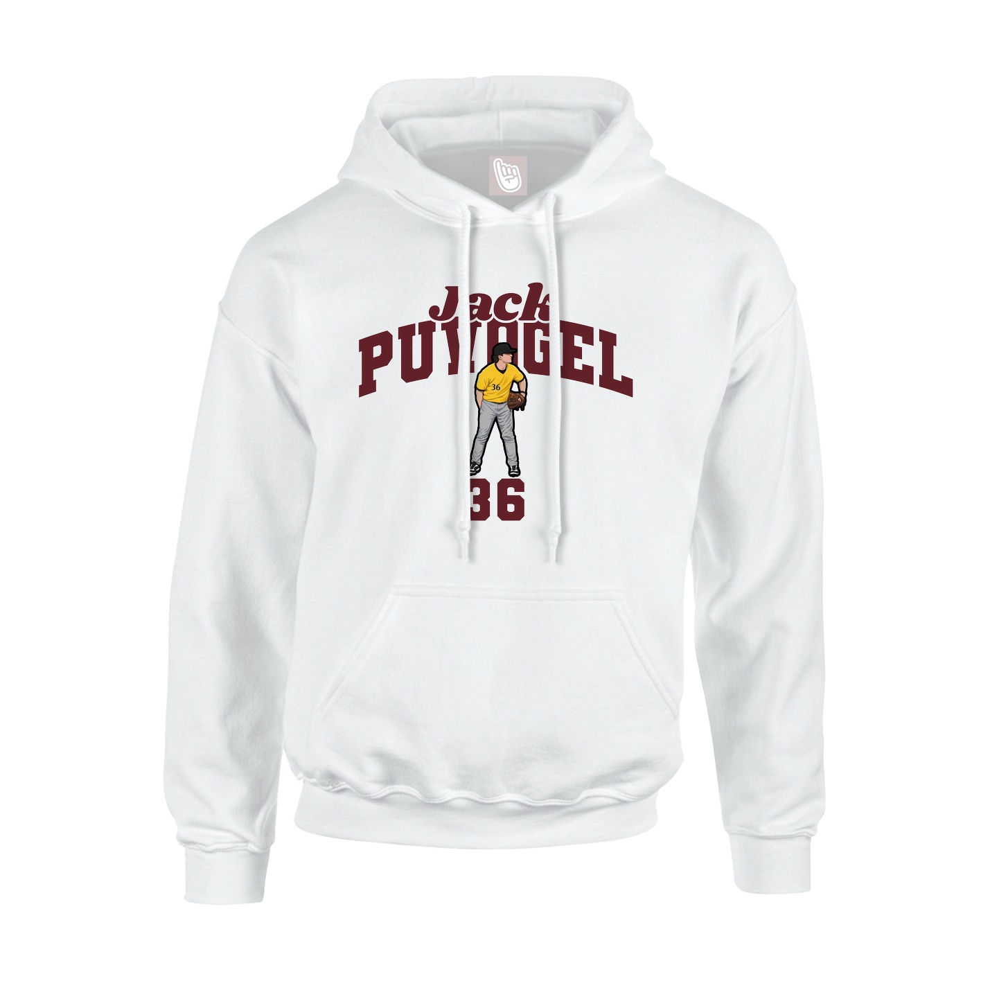 Youth Hoodie — Signature Arch in White