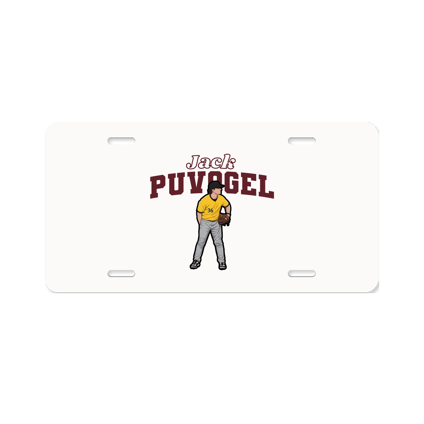 License Plate — Name Arch in Classic