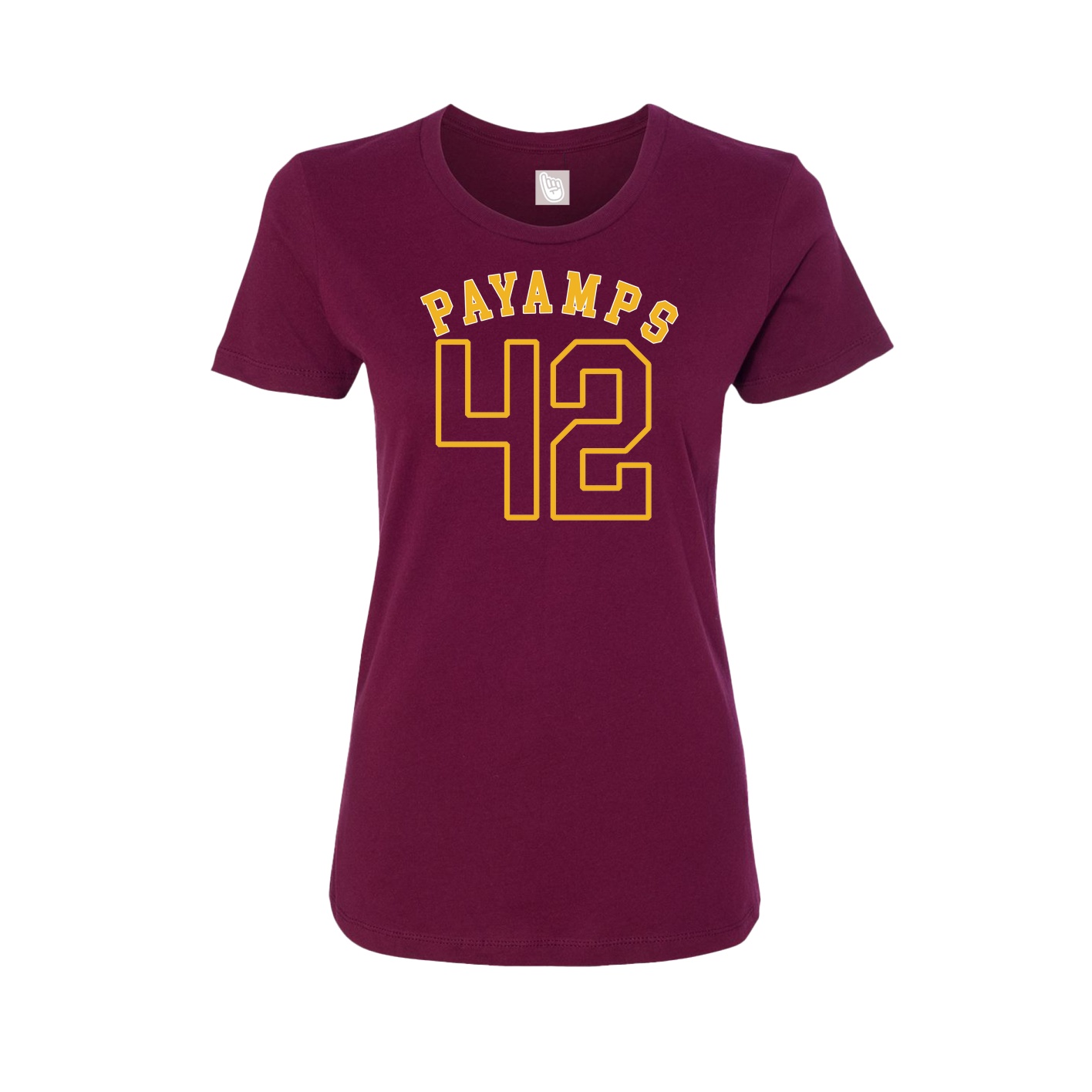 Fitted Women's Tee — Shirsey Arch in Maroon