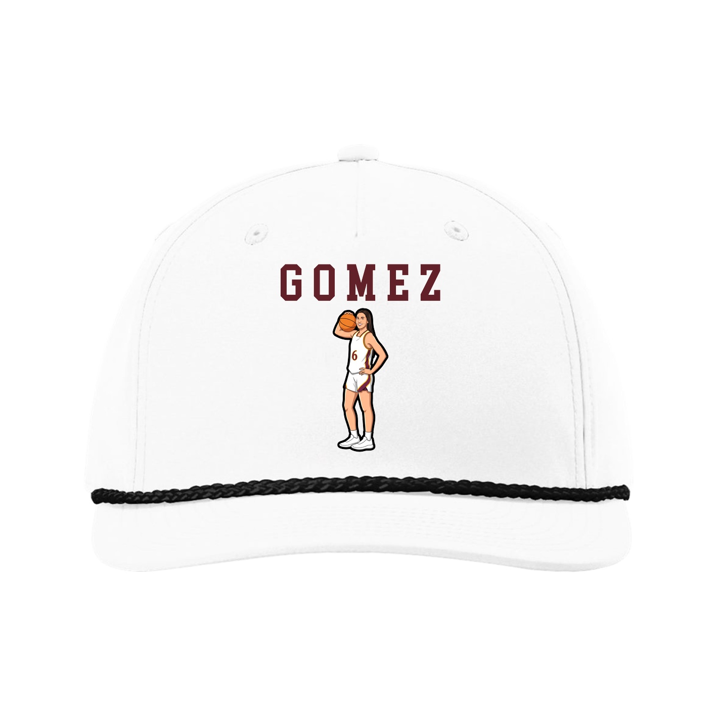 Five-Panel Classic Rope Cap — Shirsey in White