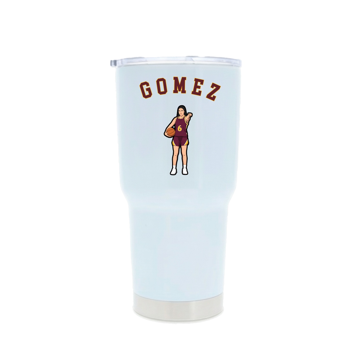 30oz Stainless Steel Tumbler — Shirsey Arch in White