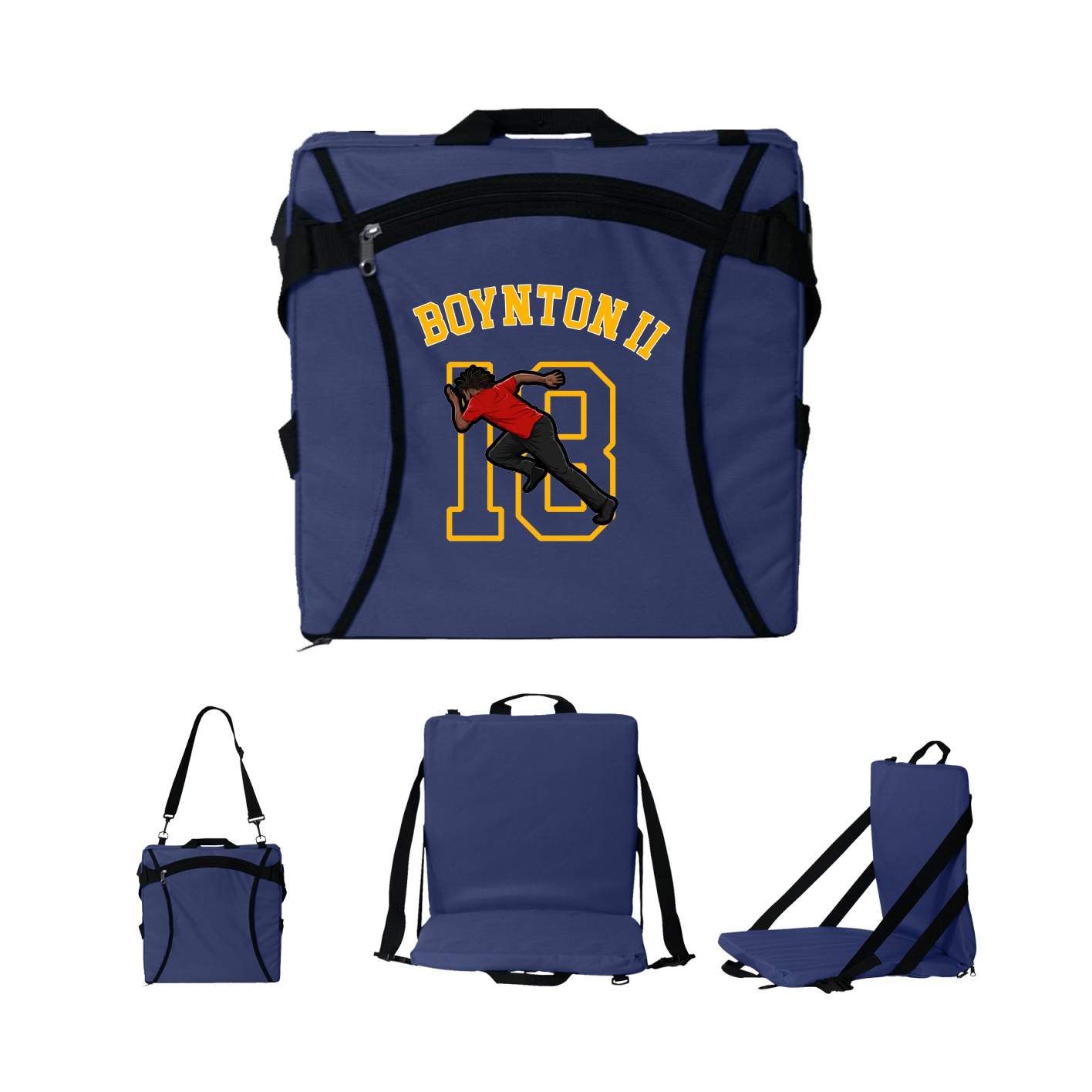 Folding Stadium Seat — Shirsey Arch in Navy