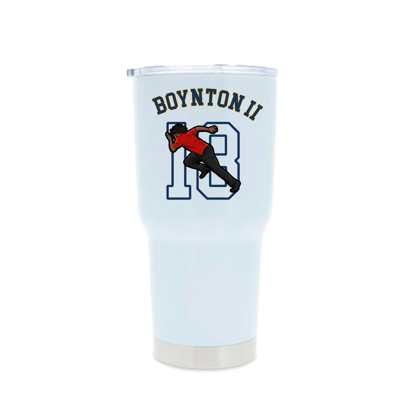 30oz Stainless Steel Tumbler — Shirsey Arch in White