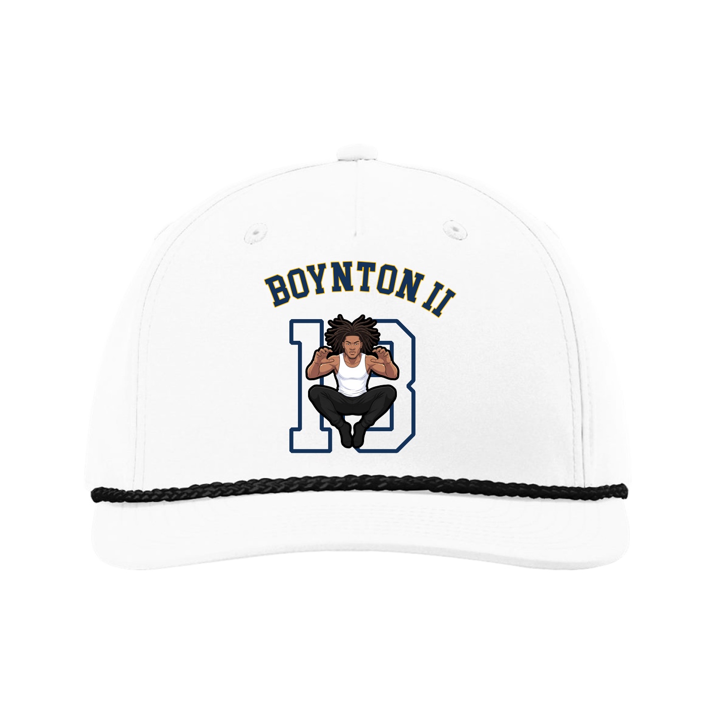 Five-Panel Classic Rope Cap — Shirsey Arch in White