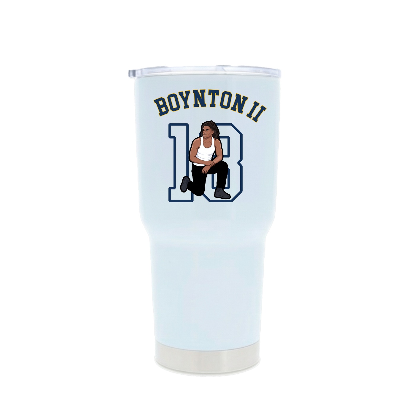 30oz Stainless Steel Tumbler — Shirsey Arch in White