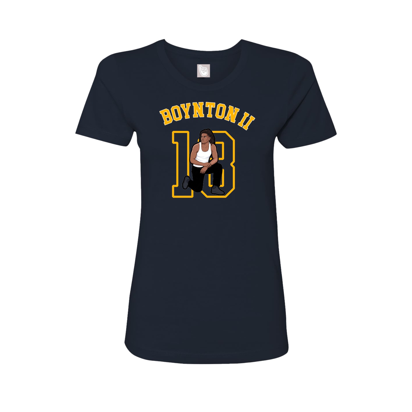 Fitted Women's Tee — Shirsey Arch in Navy