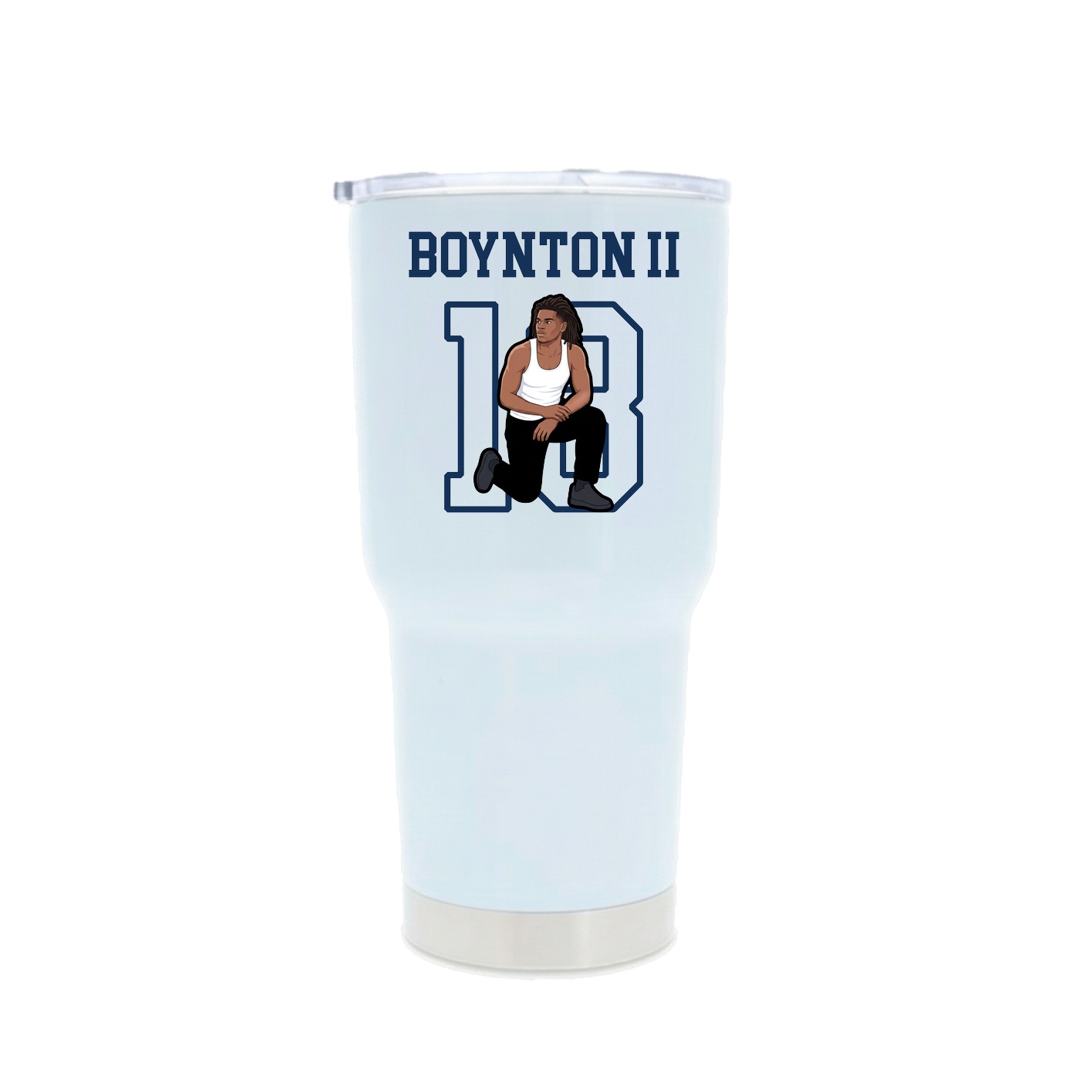 30oz Stainless Steel Tumbler — Shirsey in White