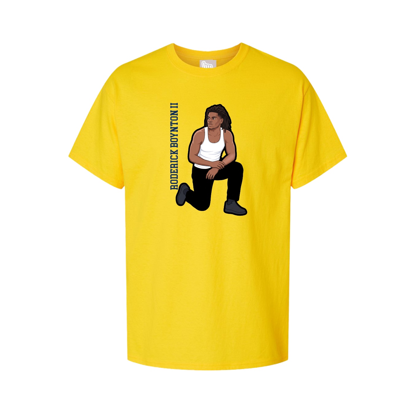 Youth Tee — Name Vertical in Gold