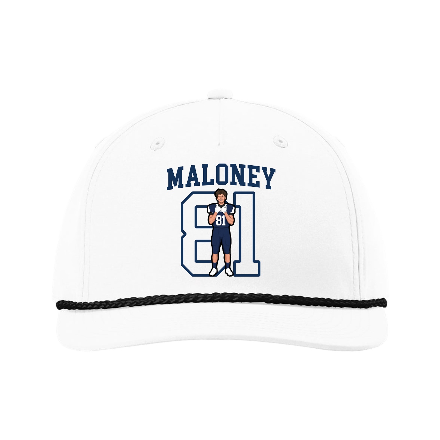 Five-Panel Classic Rope Cap — Shirsey in White