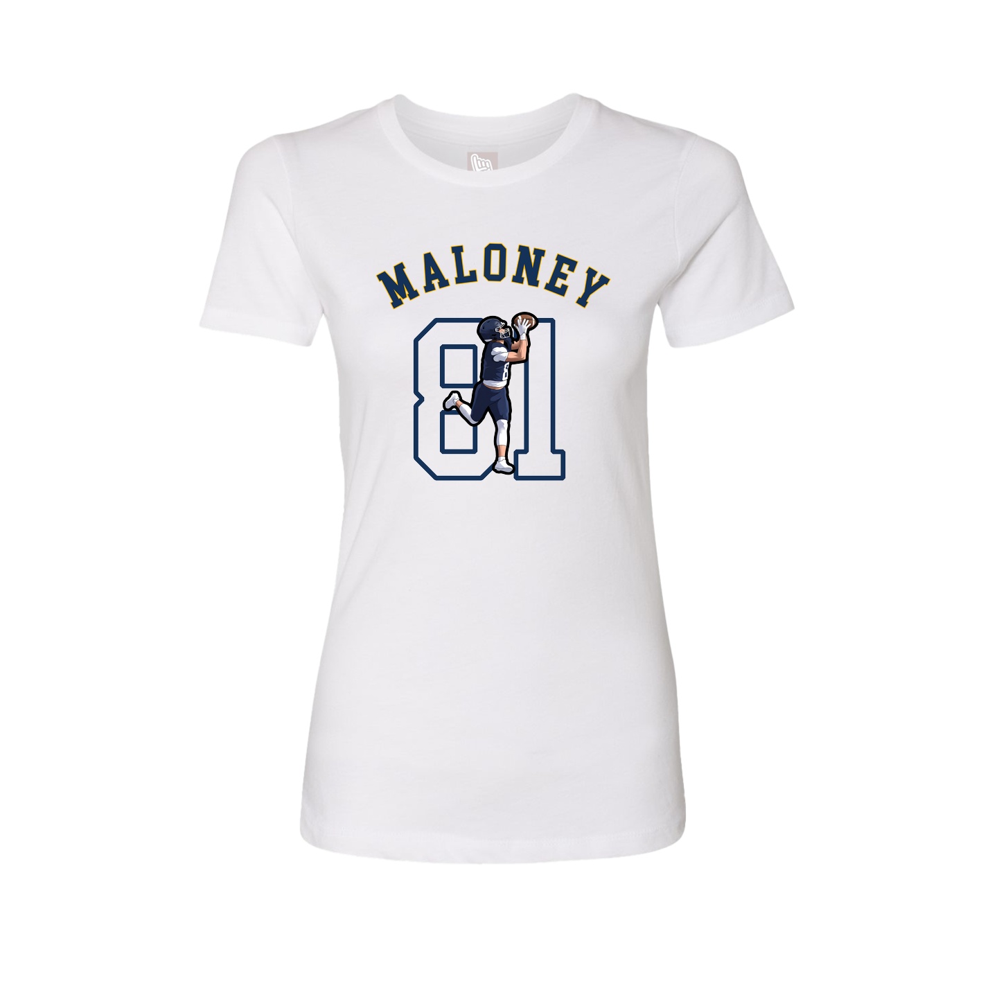 Fitted Women's Tee — Shirsey Arch in White
