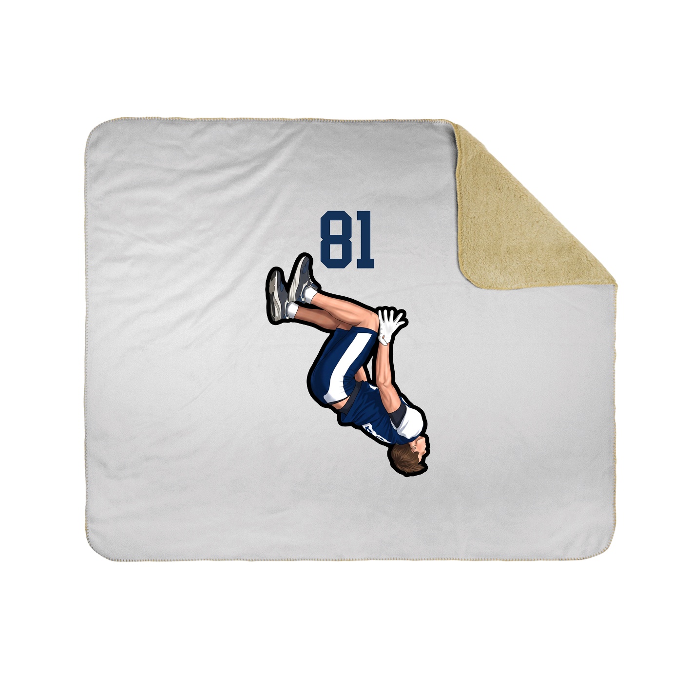 Throw Blanket — Number Top in White