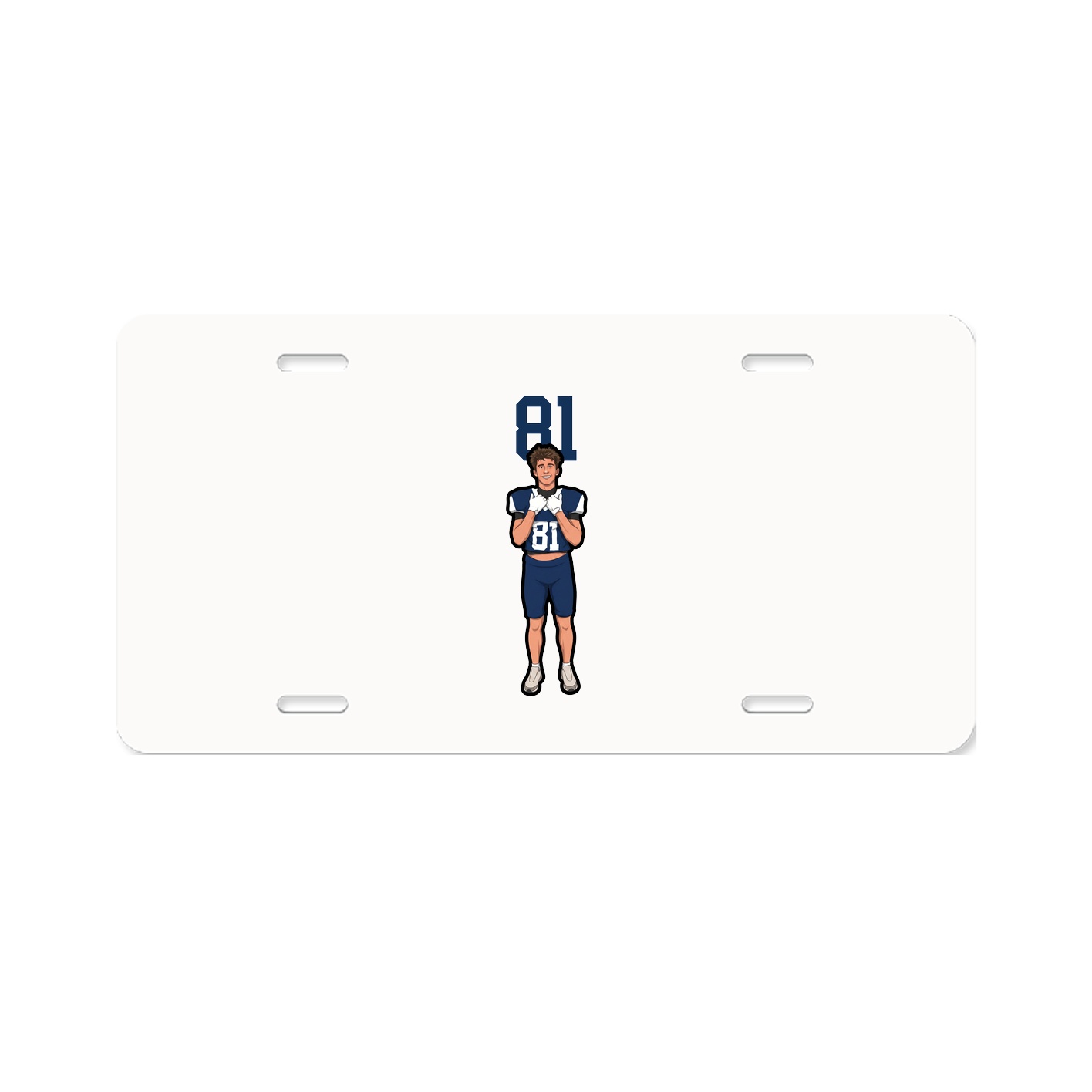 License Plate — Number Top in Classic