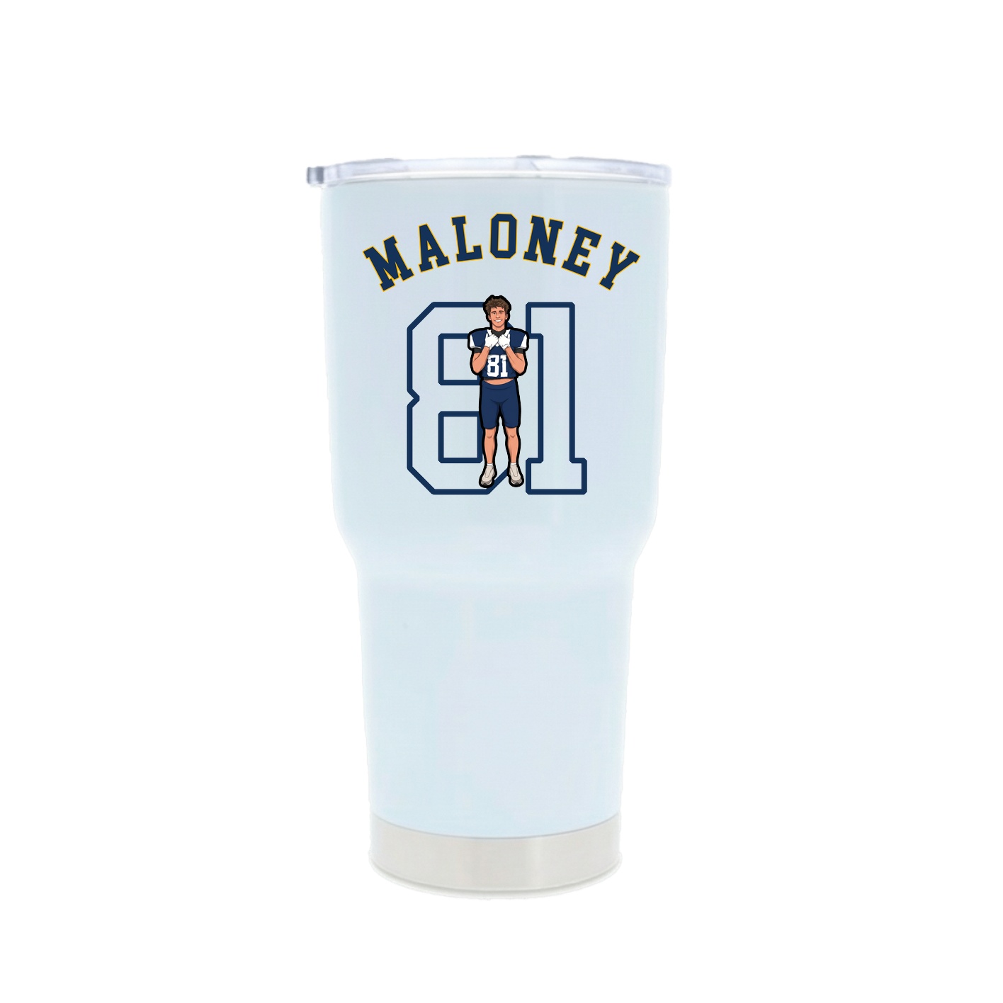 30oz Stainless Steel Tumbler — Shirsey Arch in White