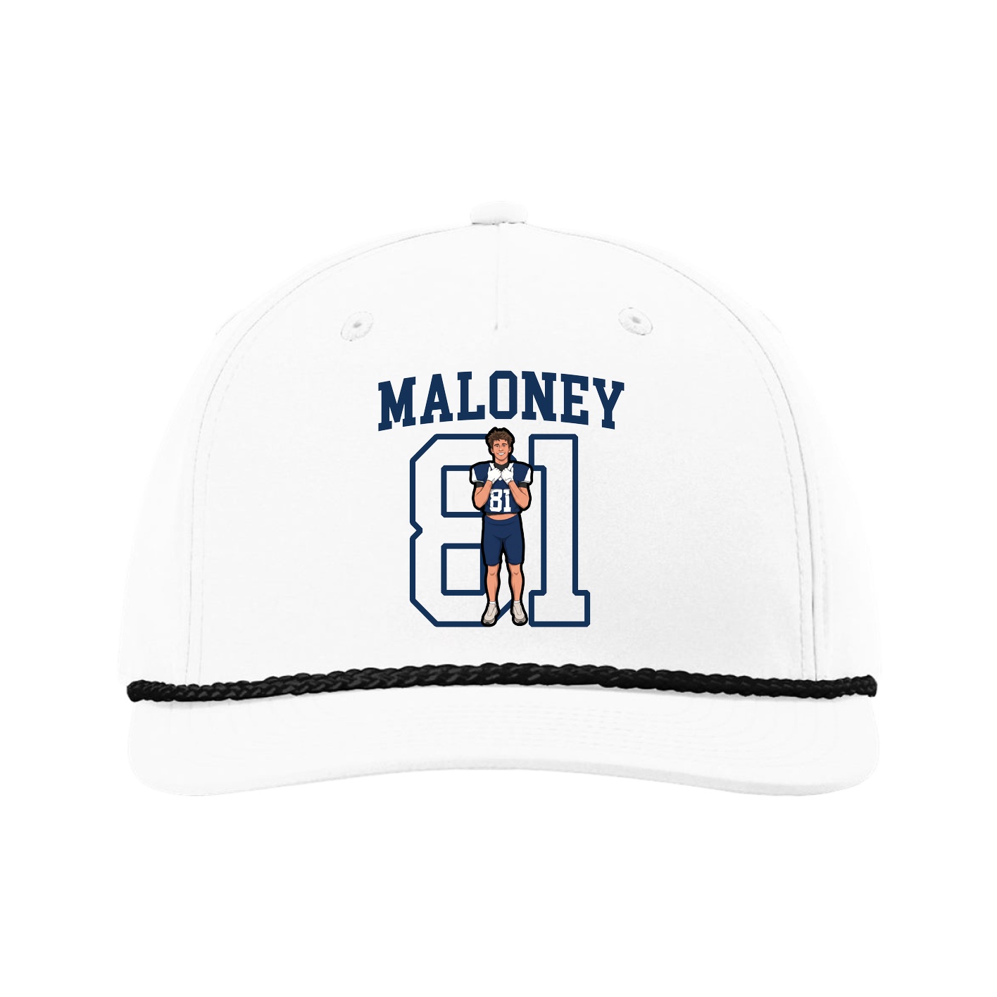 Five-Panel Classic Rope Cap — Shirsey in White