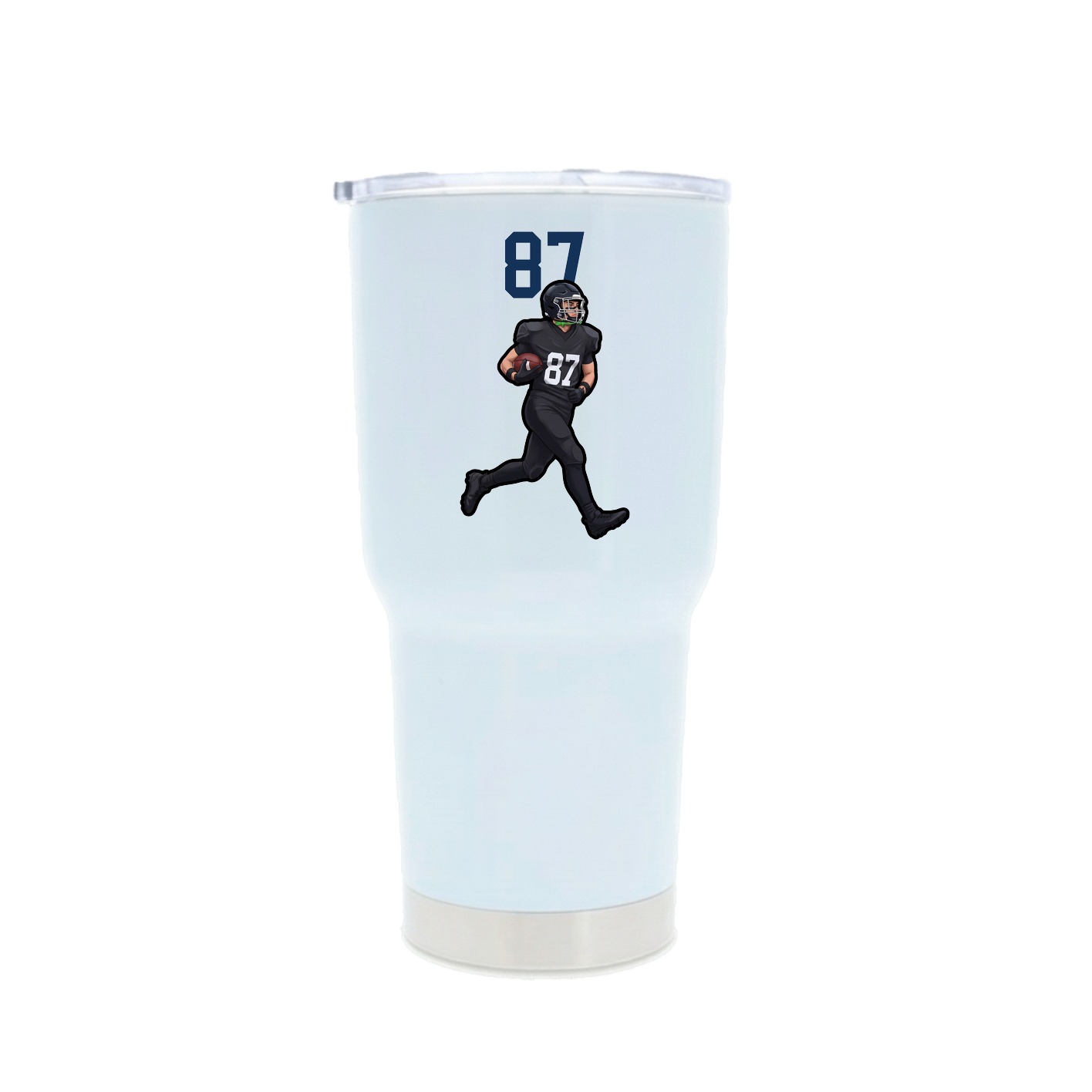 30oz Stainless Steel Tumbler — Number Top in White
