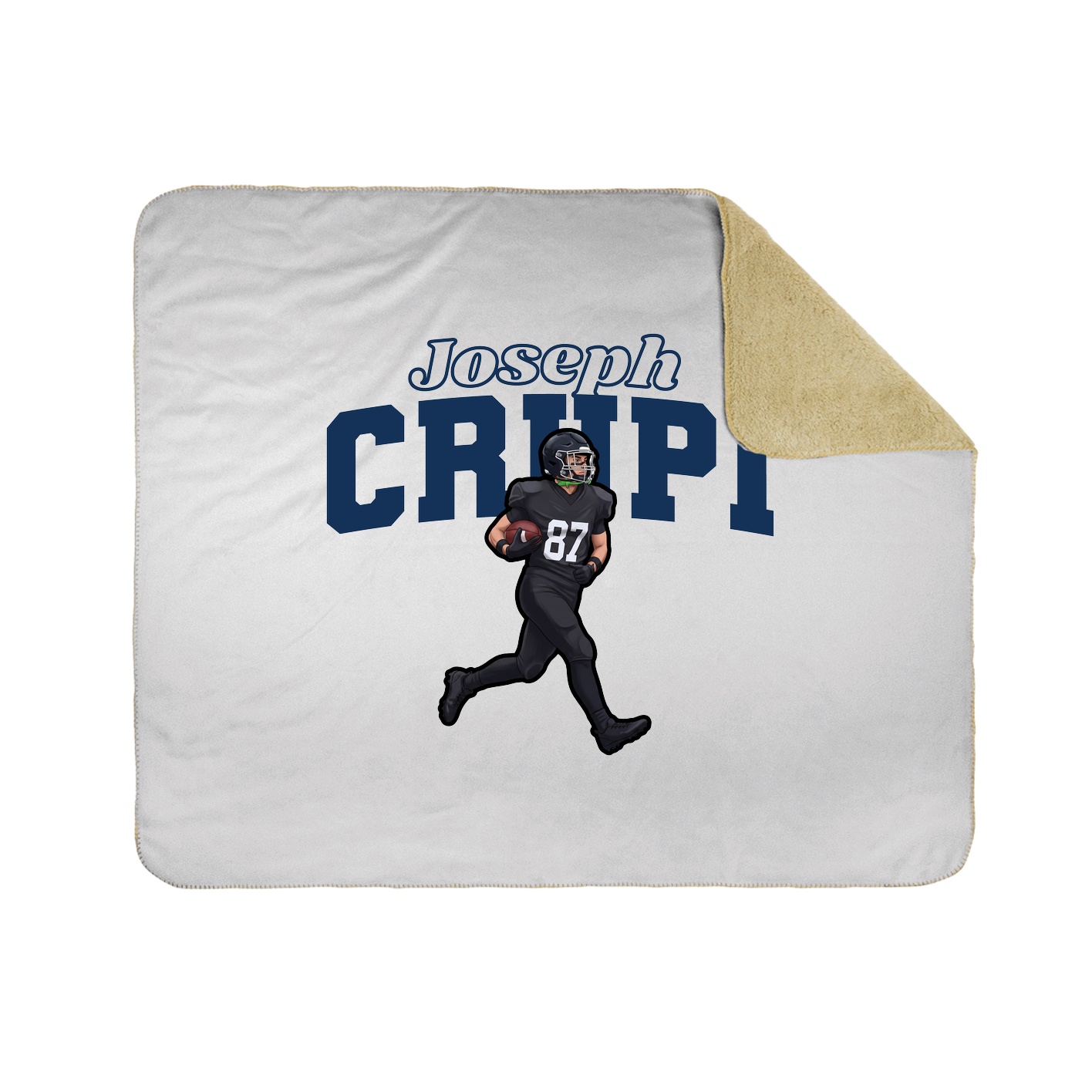 Throw Blanket — Name Arch in White