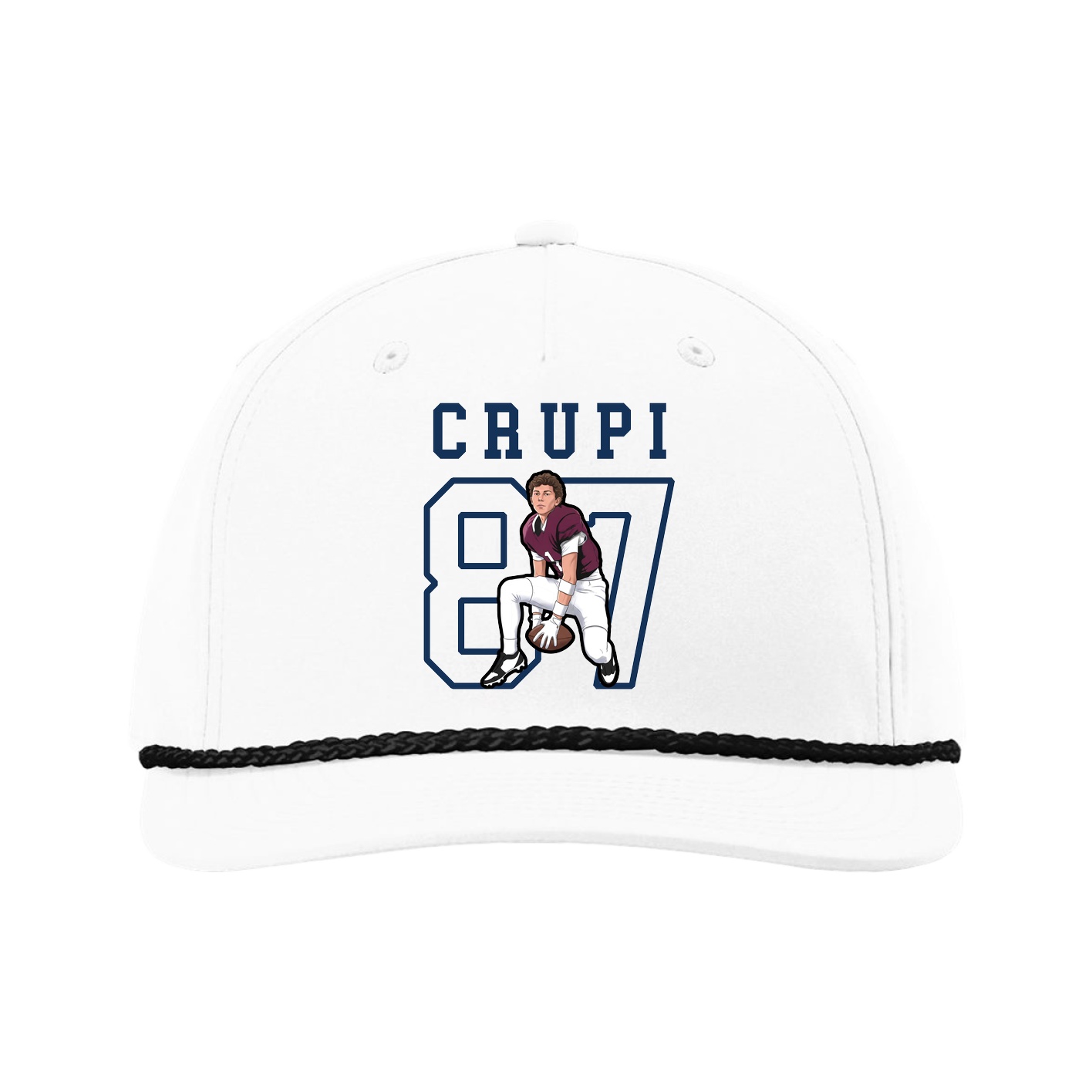 Five-Panel Classic Rope Cap — Shirsey in White