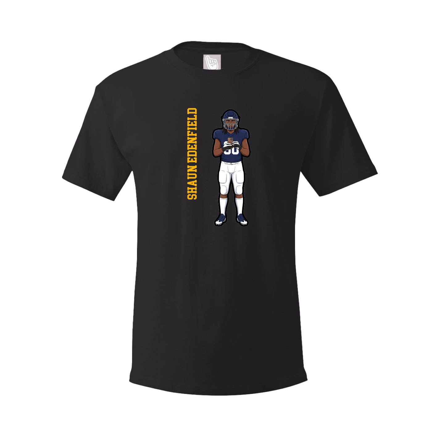 Youth Tee — Name Vertical in Black