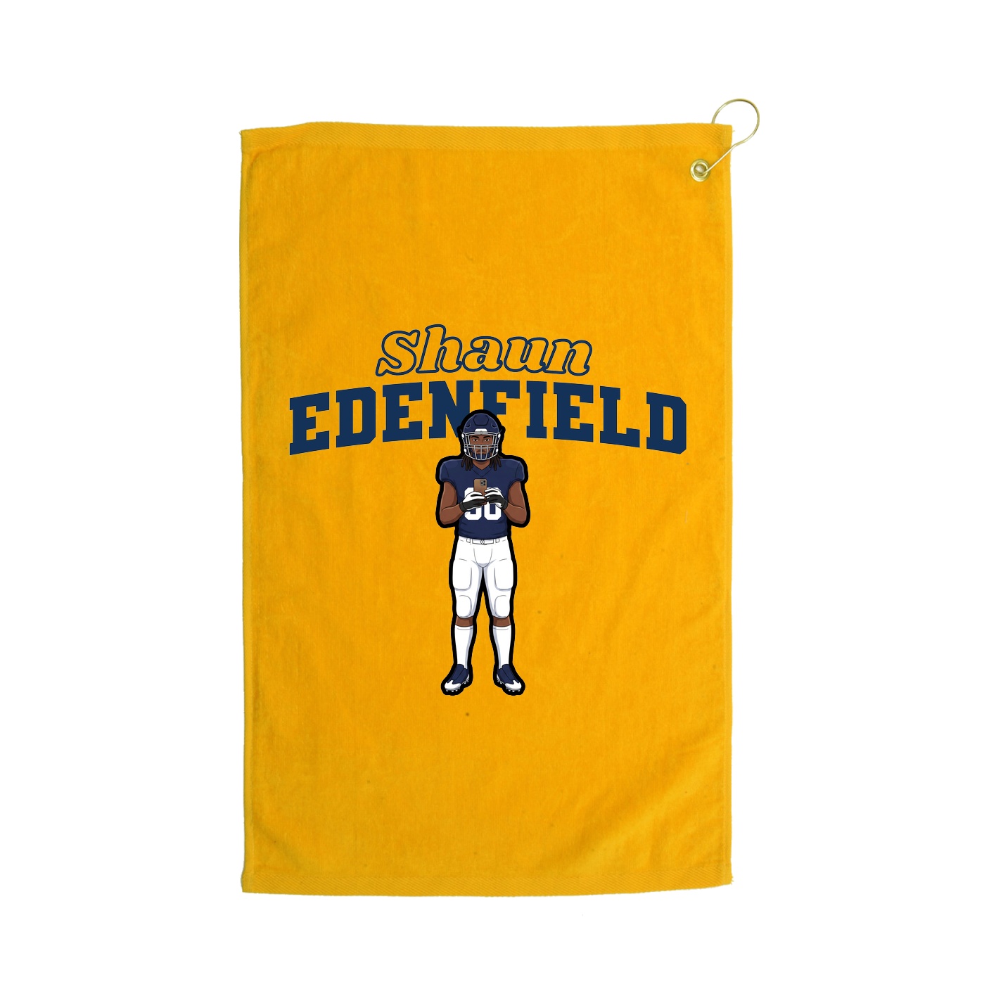 Golf Towel — Name Arch in Gold