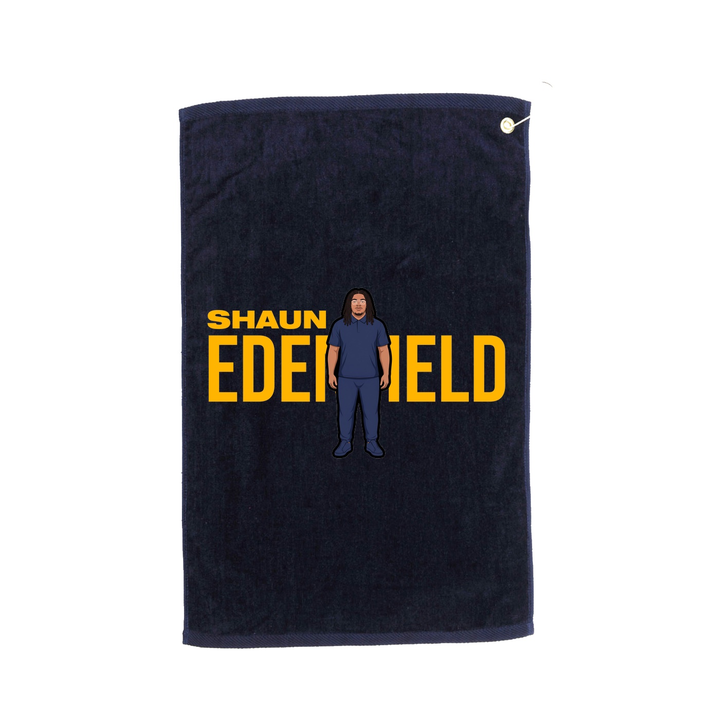 Golf Towel — Player Name in Navy