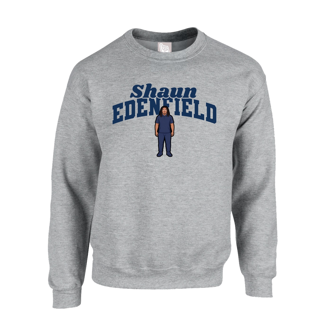 Fleece Crew — Signature Arch in Grey