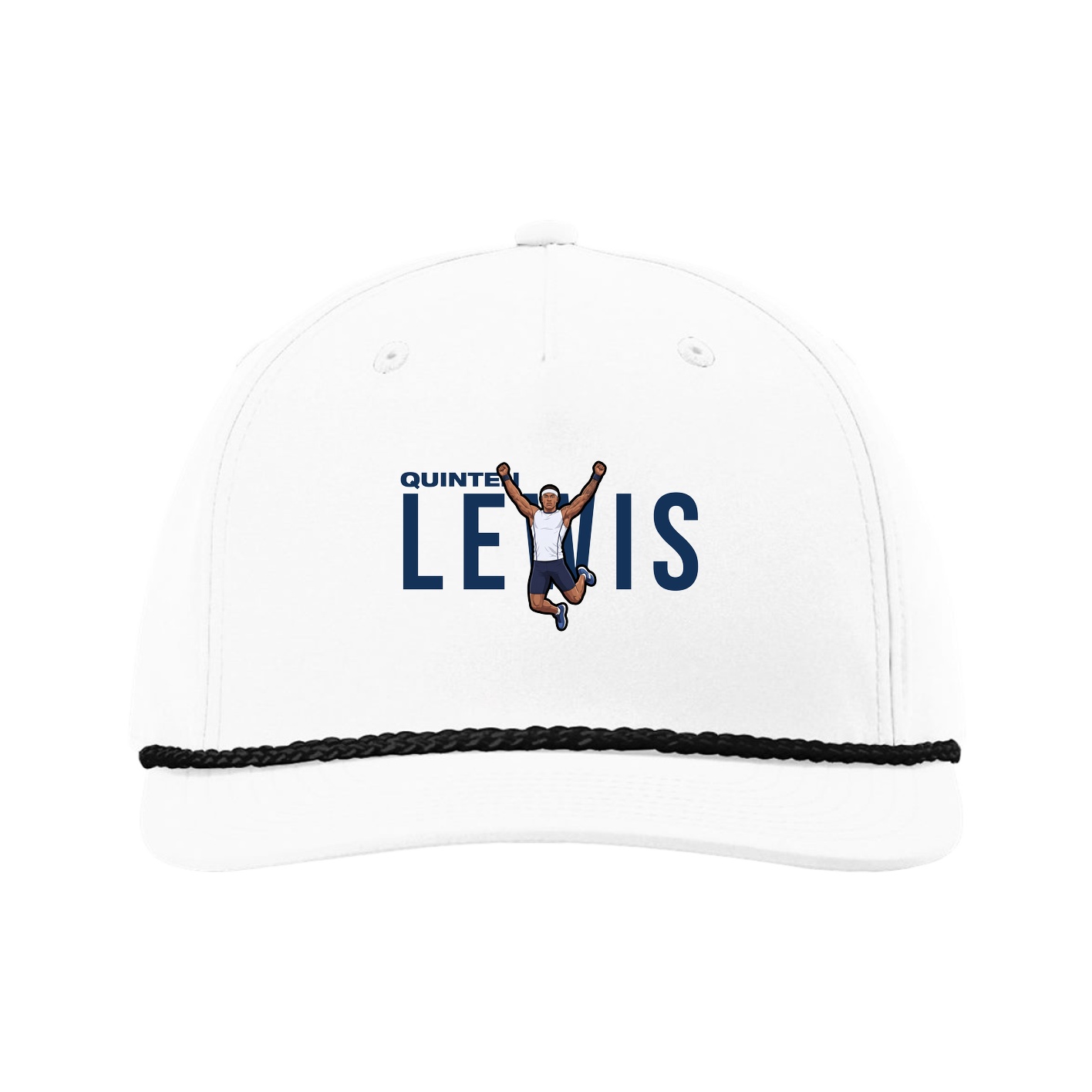 Five-Panel Classic Rope Cap — Player Name in White