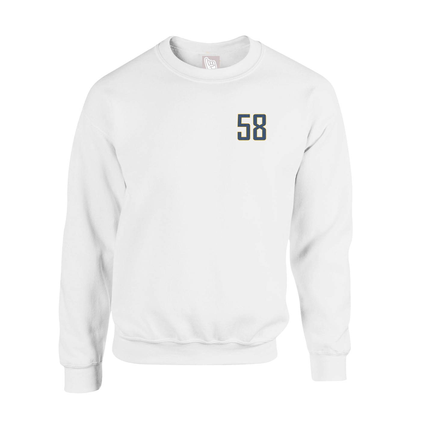 Fleece Crew — Front Shirsy in White