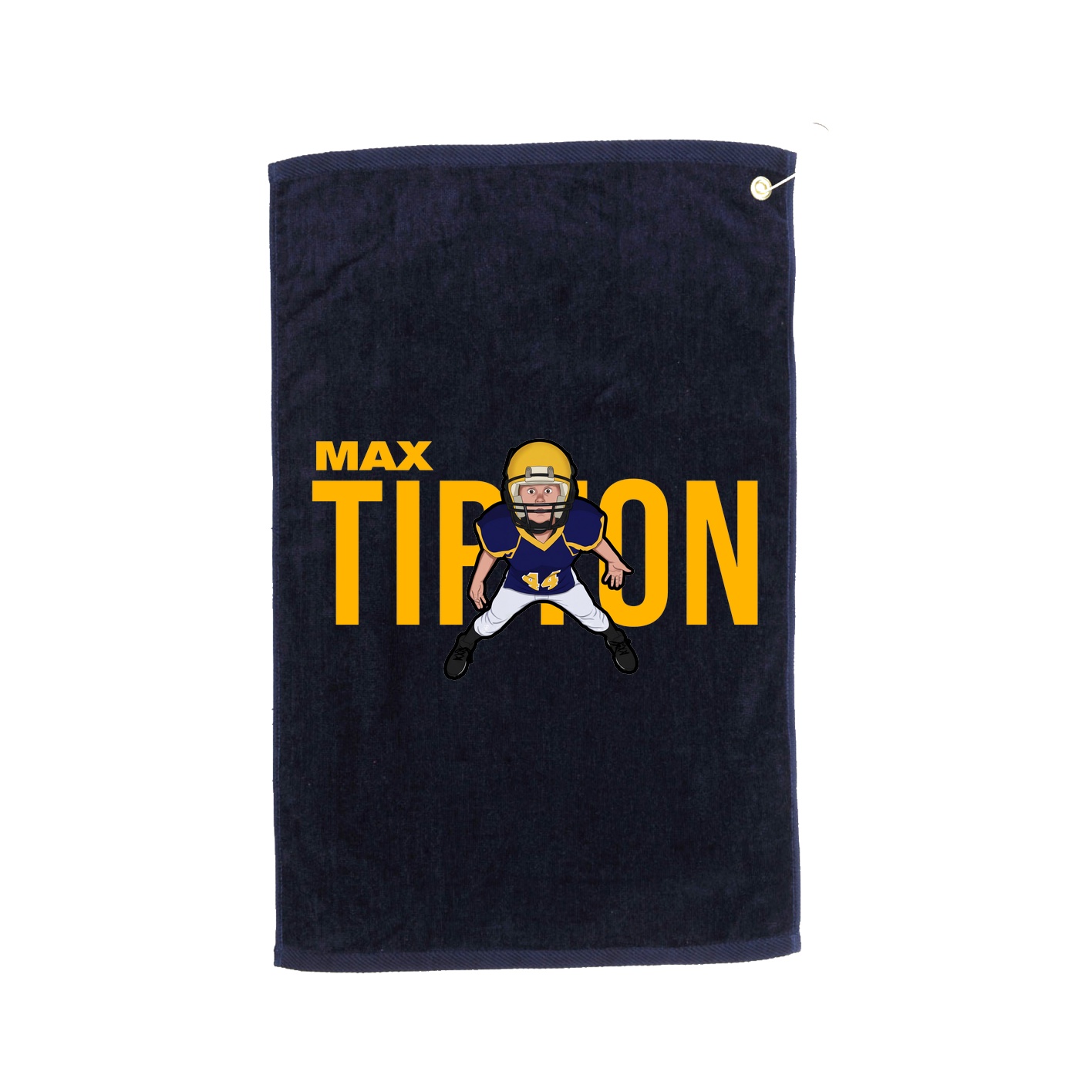 Golf Towel — Player Name in Navy