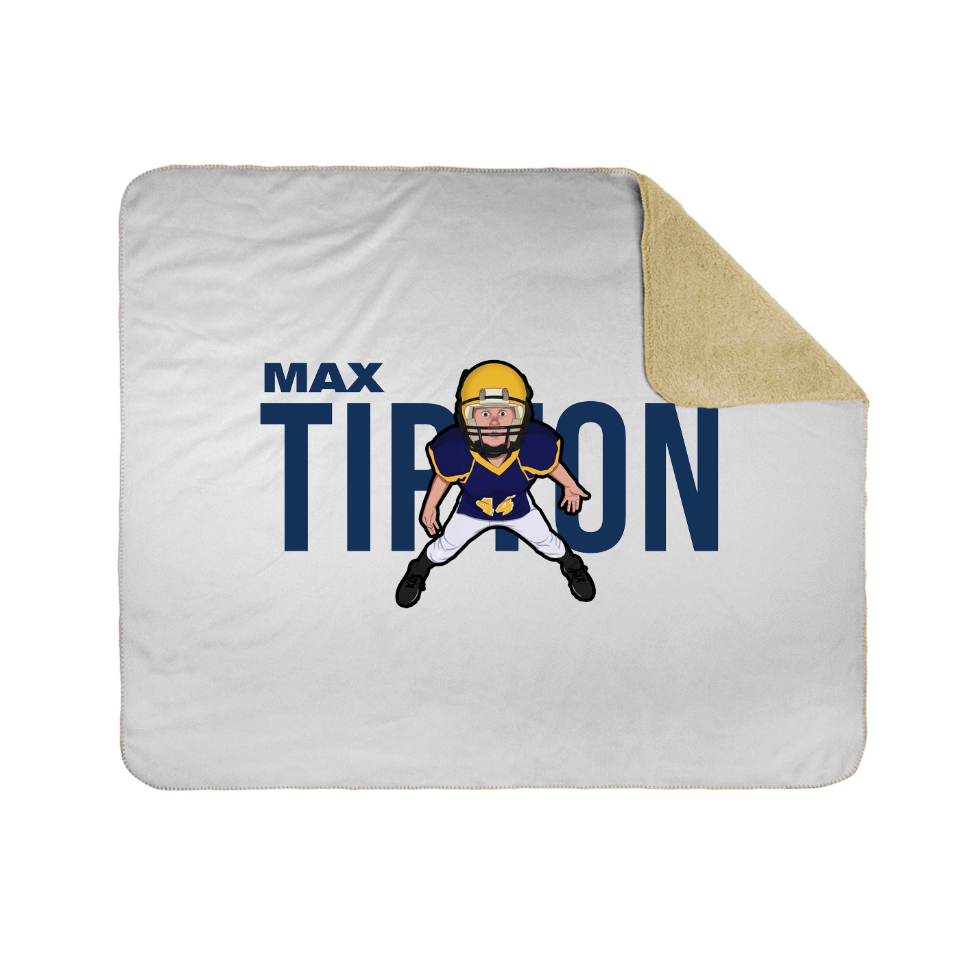 Throw Blanket — Player Name in White