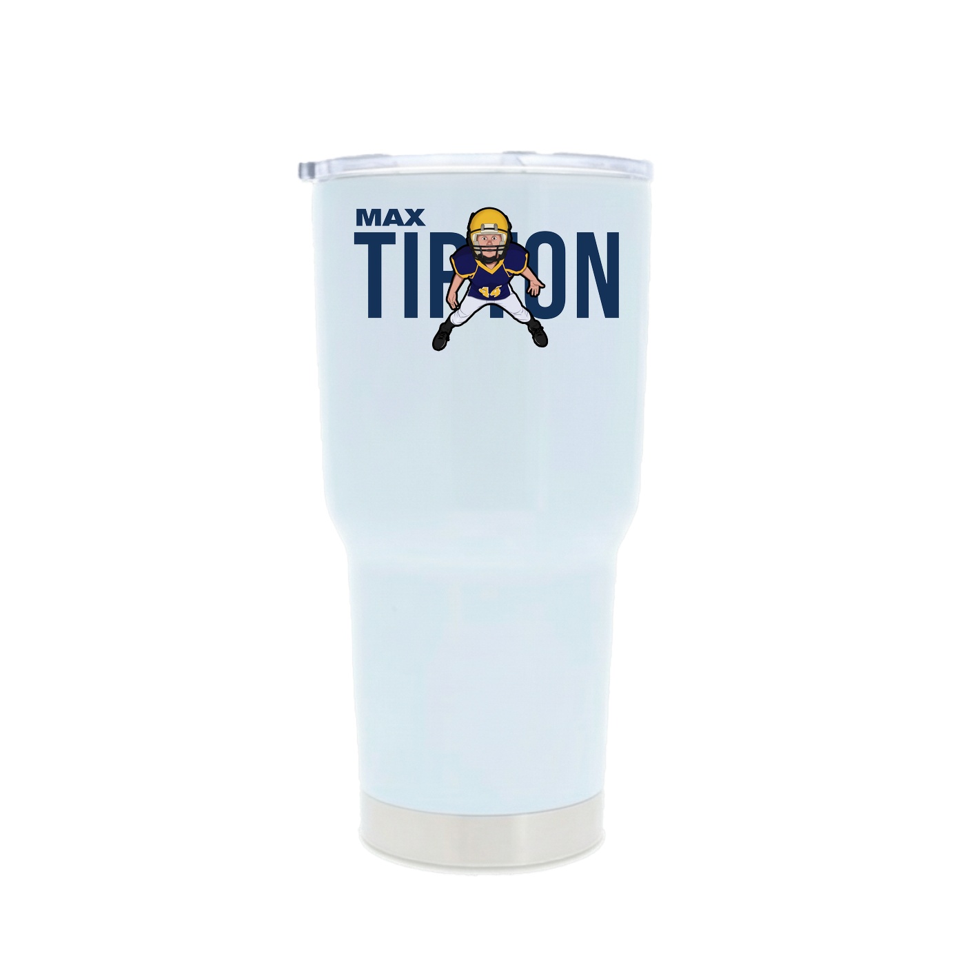 30oz Stainless Steel Tumbler — Player Name in White