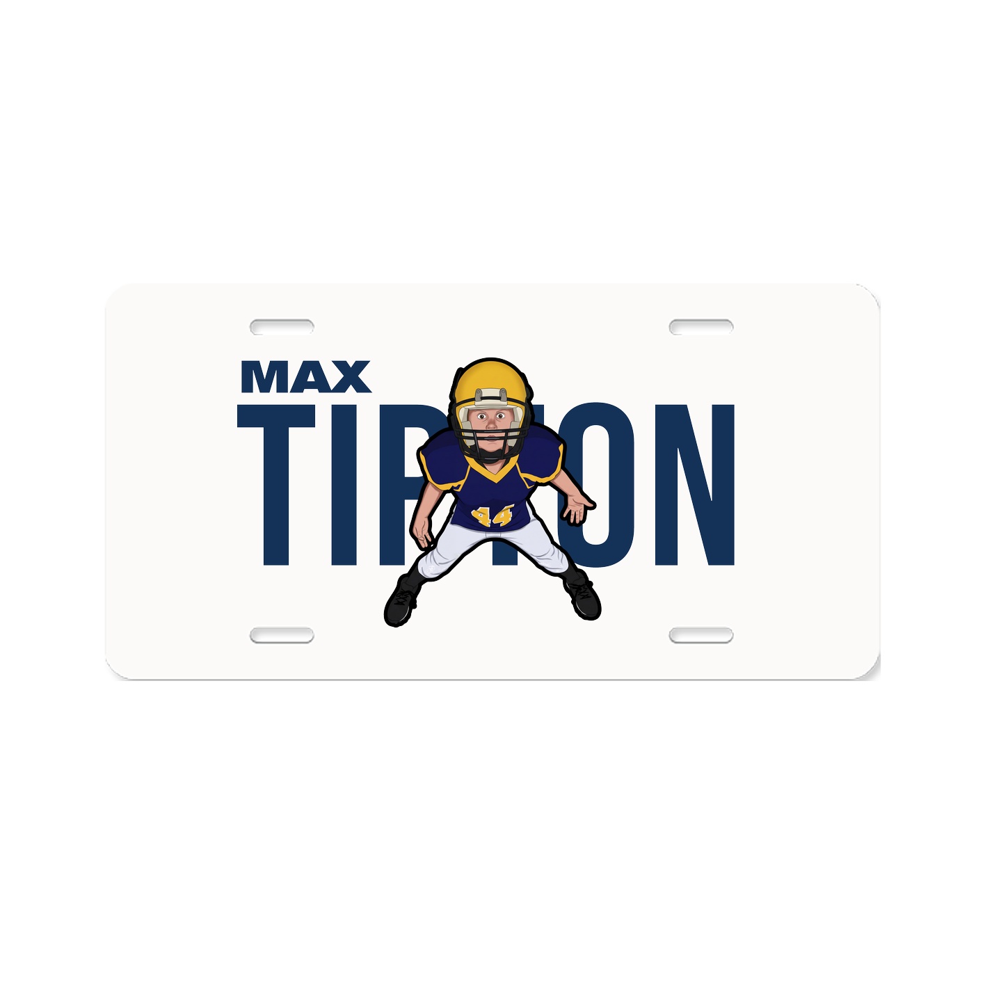License Plate — Player Name in Classic